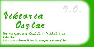 viktoria oszlar business card